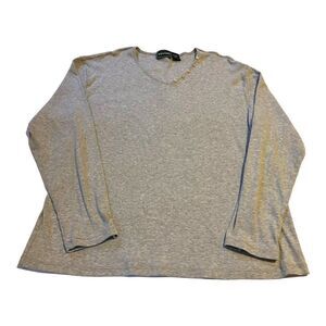 Womens Southern Expressions 2X Gray Long Sleeve Lady Gray Top Tshirt Blouse Top